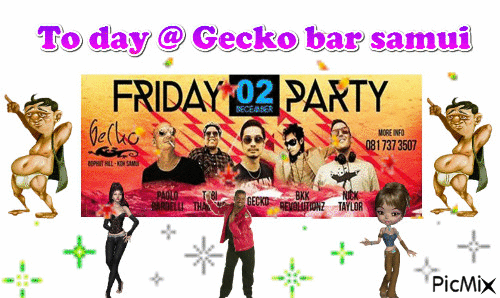 Today @ Gecko bar samui - Free animated GIF
