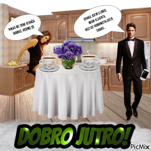 DOBRO JUTRO MARKO - Bezmaksas animēts GIF