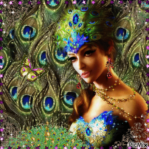 Princess Peacock - Ingyenes animált GIF