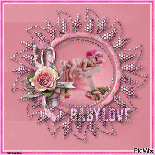 Baby in rosa - GIF animé gratuit