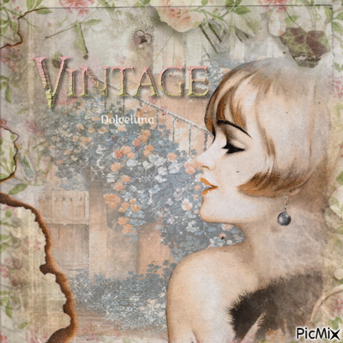 spring beauty vintage - Δωρεάν κινούμενο GIF