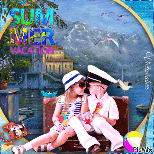 Summer vacation - Бесплатный анимированный гифка