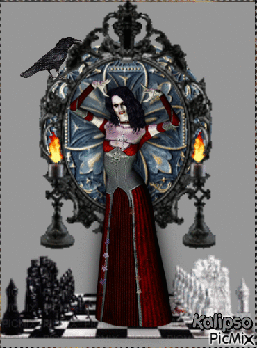 Gothic girl - Animovaný GIF zadarmo