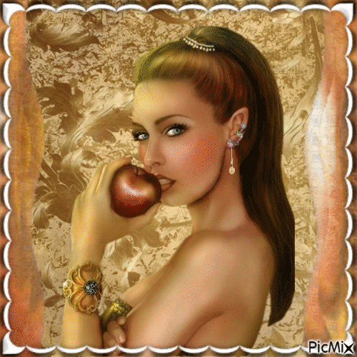 La manzana... - Ücretsiz animasyonlu GIF