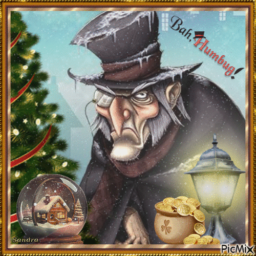 Ebeneezer Scrooge - Animovaný GIF zadarmo