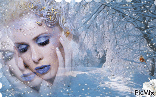 Portrait hivernal - Ingyenes animált GIF