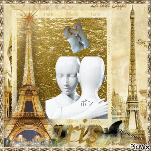A Paris, les mannequins tombent amoureux - GIF animate gratis