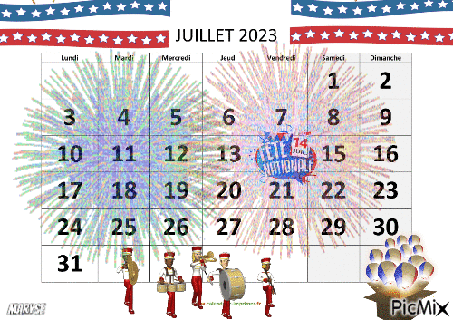 juillet 2023 - Ingyenes animált GIF