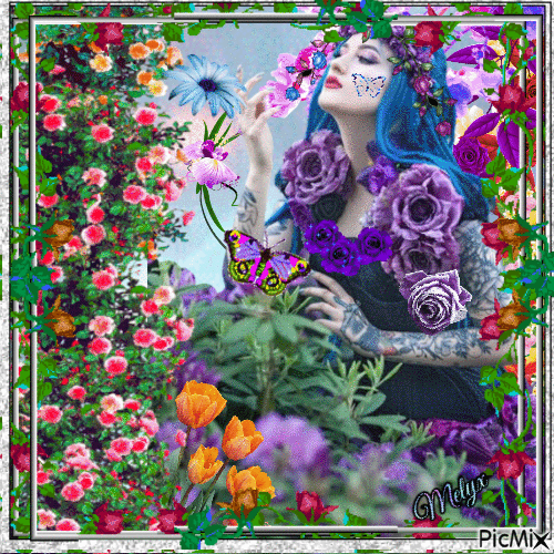 flower power woman power - Besplatni animirani GIF