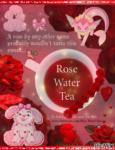 Rose Water Tea - GIF animado gratis