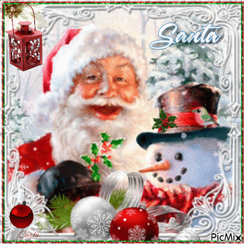 Portret Santa - Zdarma animovaný GIF