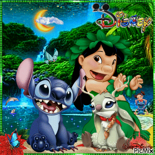 Disney Lilo and Stitch - Animovaný GIF zadarmo
