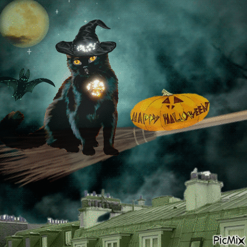 Halloween animal - Бесплатный анимированный гифка