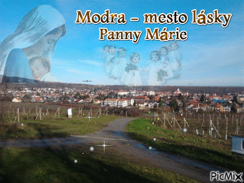 Modra mesto lásky Panny Márie - GIF animado gratis