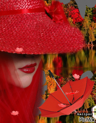 Autumn lady.. - Безплатен анимиран GIF