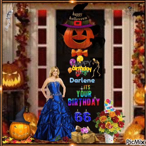 Happy Birthday Darlene  Oct 8,2022   by xRick7701x - Free animated GIF