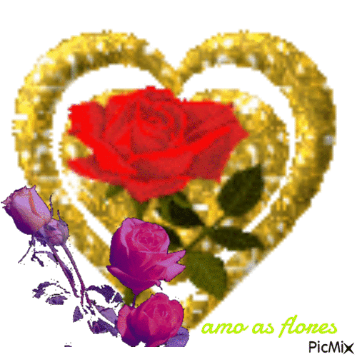 Amo as flores - Darmowy animowany GIF