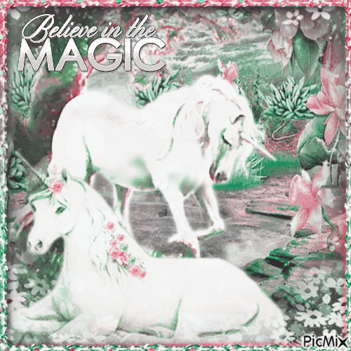 The Magical Unicorn - GIF animé gratuit