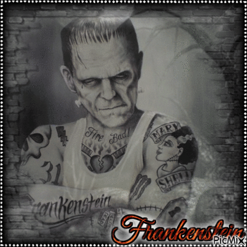 Frankenstein - Portrait - Бесплатный анимированный гифка