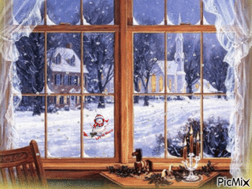 window snow - Gratis animerad GIF