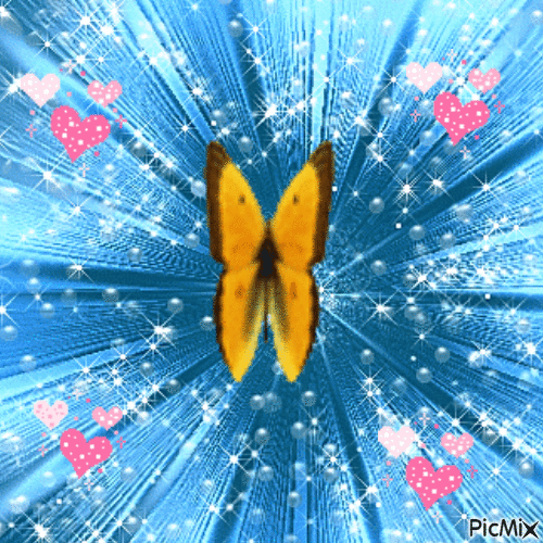 Papillon jaune - Бесплатный анимированный гифка
