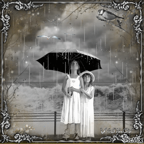 Sous la pluie - Ingyenes animált GIF