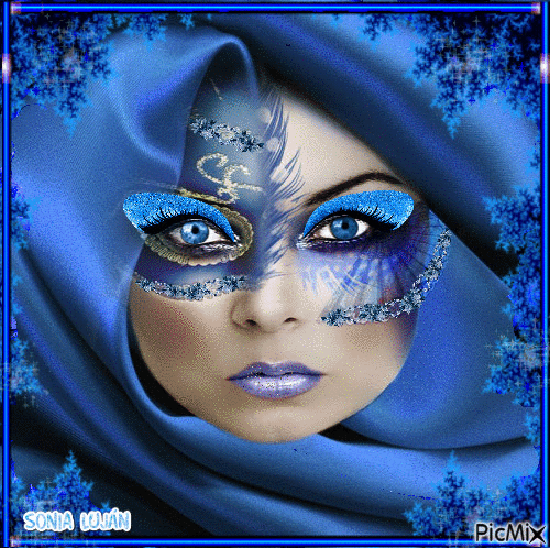 Portrait bleu Contest - Ingyenes animált GIF