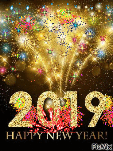 happy new year 2019 - Бесплатный анимированный гифка