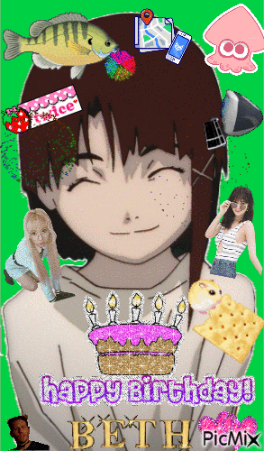 Happy Birthday Beth <3 - Безплатен анимиран GIF
