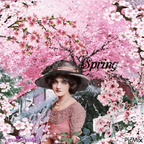 Frühling und Kirschblüten - Gratis animeret GIF