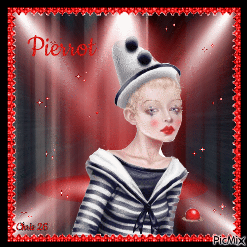 The Pierrot who lost her nose - Free animated GIF