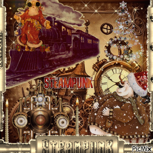 steampunk  Navidad - GIF animado grátis