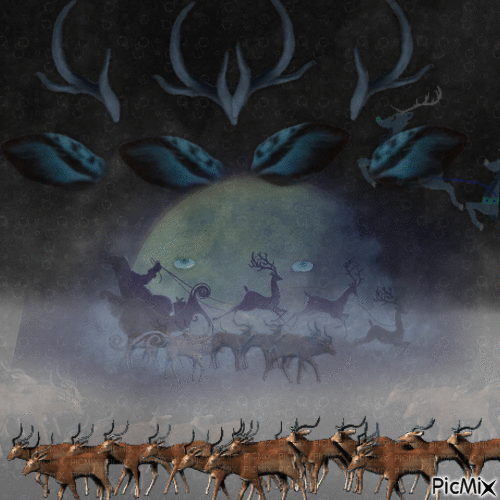 Christmas reindeer - Darmowy animowany GIF