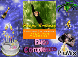 Buon Compleanno - Bezmaksas animēts GIF