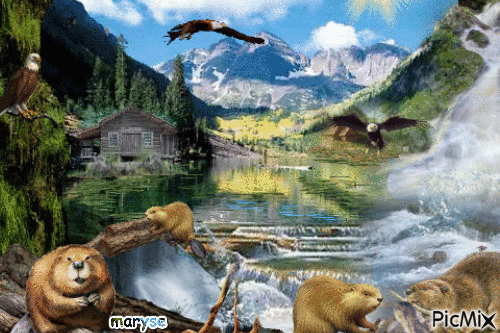 montagne - Bezmaksas animēts GIF