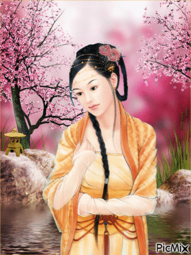 Oriental girl - GIF animado gratis