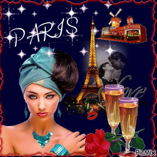 una Noche  en Paris - Ilmainen animoitu GIF
