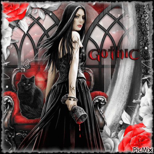 Gothic Woman-RM-01-14-24 - GIF เคลื่อนไหวฟรี