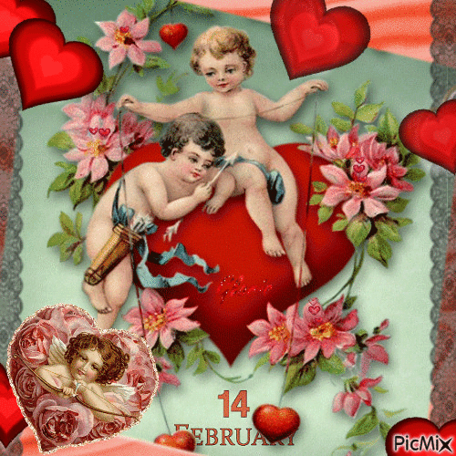 Cupidon vintage - Ingyenes animált GIF