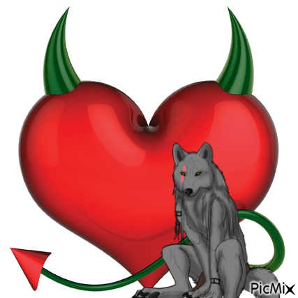wolf love - Free PNG