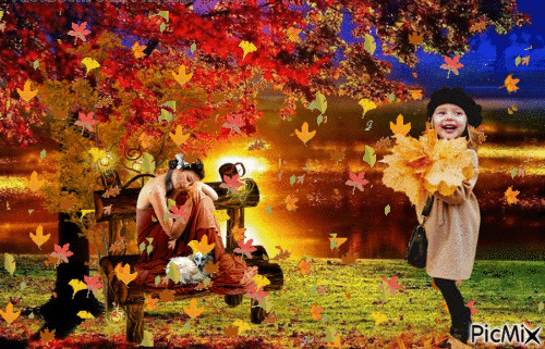 automne au couché du soleil - Ingyenes animált GIF