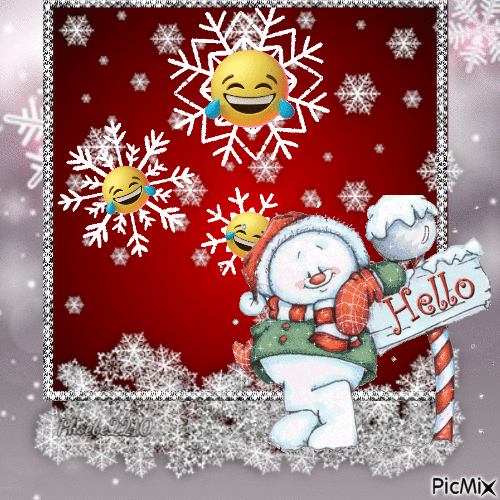 Happy Snowflakes - GIF animé gratuit
