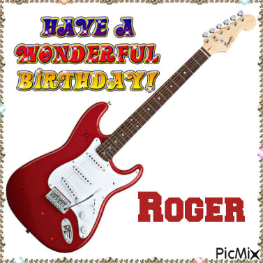 Happy Birthday Roger - Animovaný GIF zadarmo