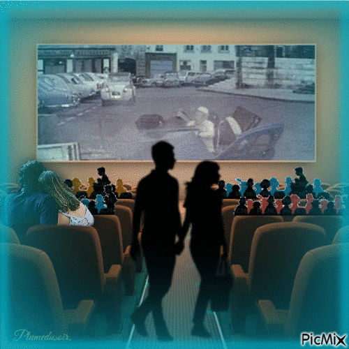 Après-midi au cinéma. - Darmowy animowany GIF