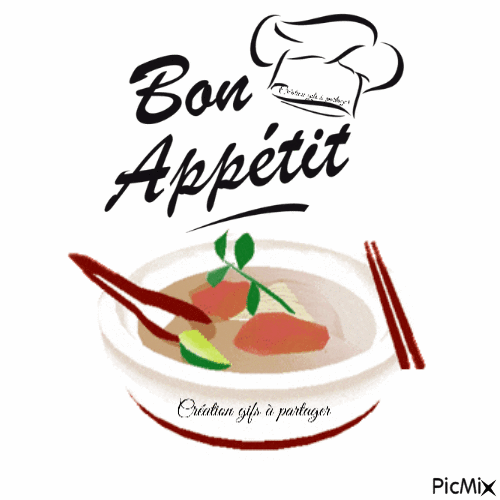 Bon appétit à tous - Безплатен анимиран GIF