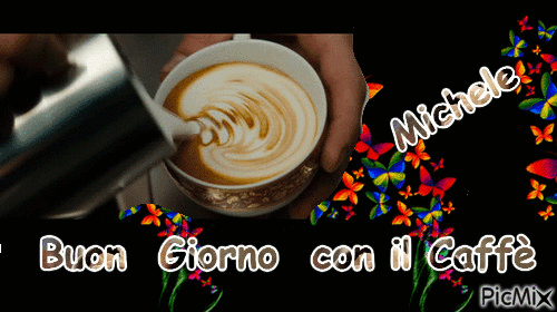 BUON GIORNO A TE E BUON GIORNO AL CAFFE' - Zdarma animovaný GIF
