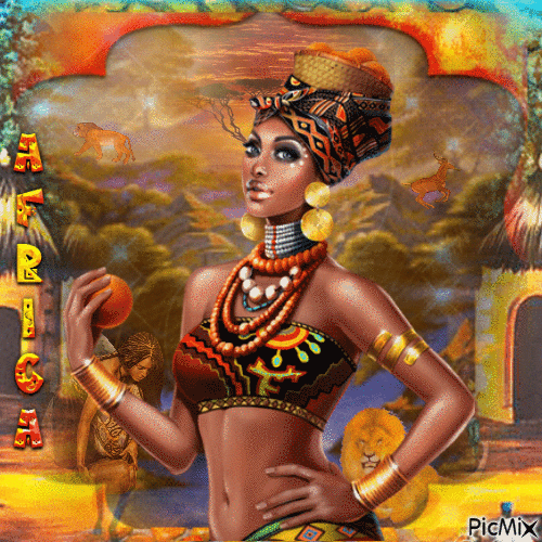 African beauty - Free animated GIF