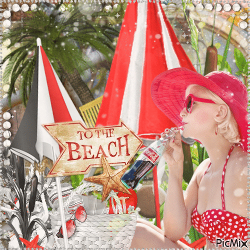 Women At The Beach | For A Competition - GIF animé gratuit