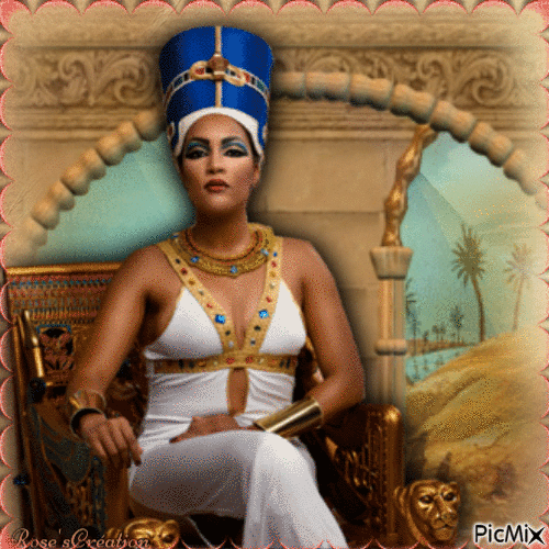 Concours : Femme égyptienne pharaonique - GIF animé gratuit