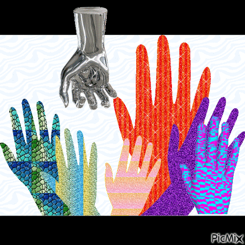 Luminous hand - Bezmaksas animēts GIF